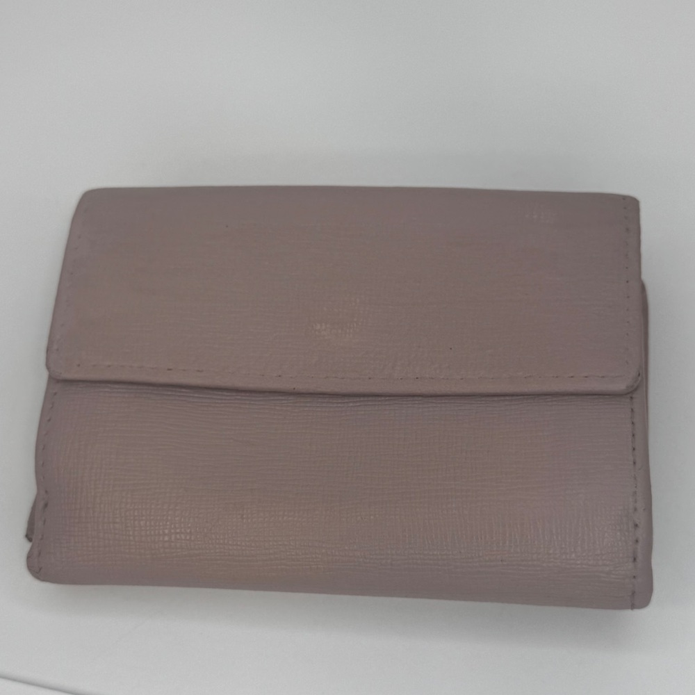 Furla Pink Leather Compact Wallet – Snap Closure, Coin Pocket, Trifold - Picture 7 of 10